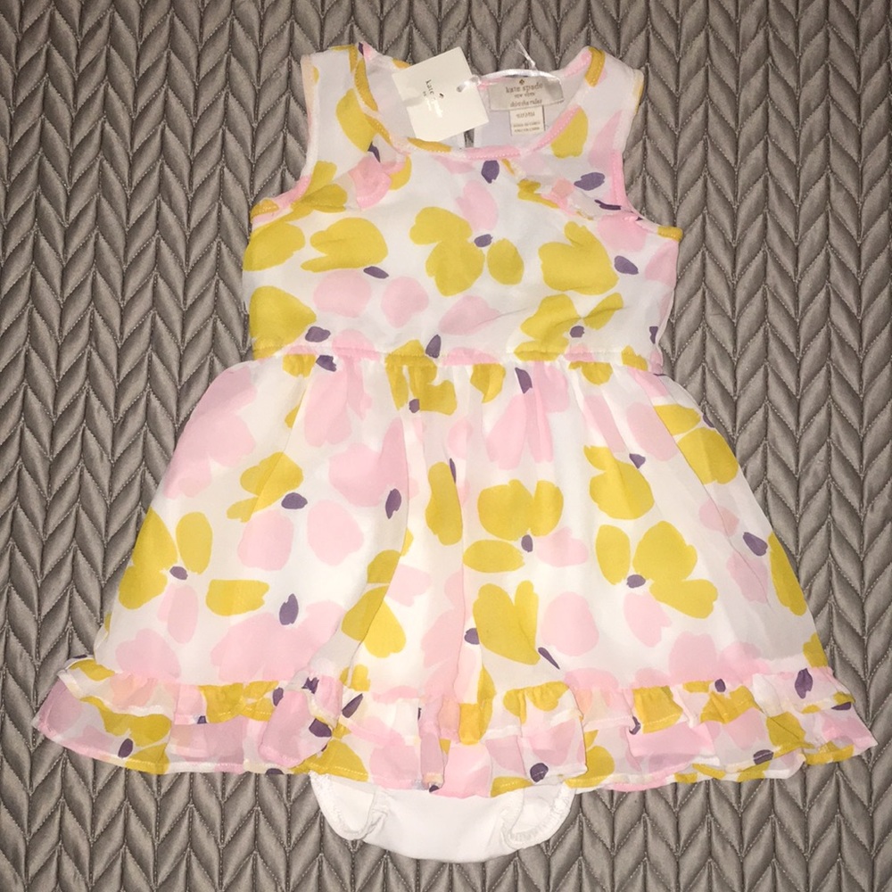 Kate Spade Floral Ruffle-Hem Dress